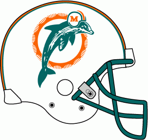 Miami Dolphins 1989-1996 Helmet Logo iron on paper